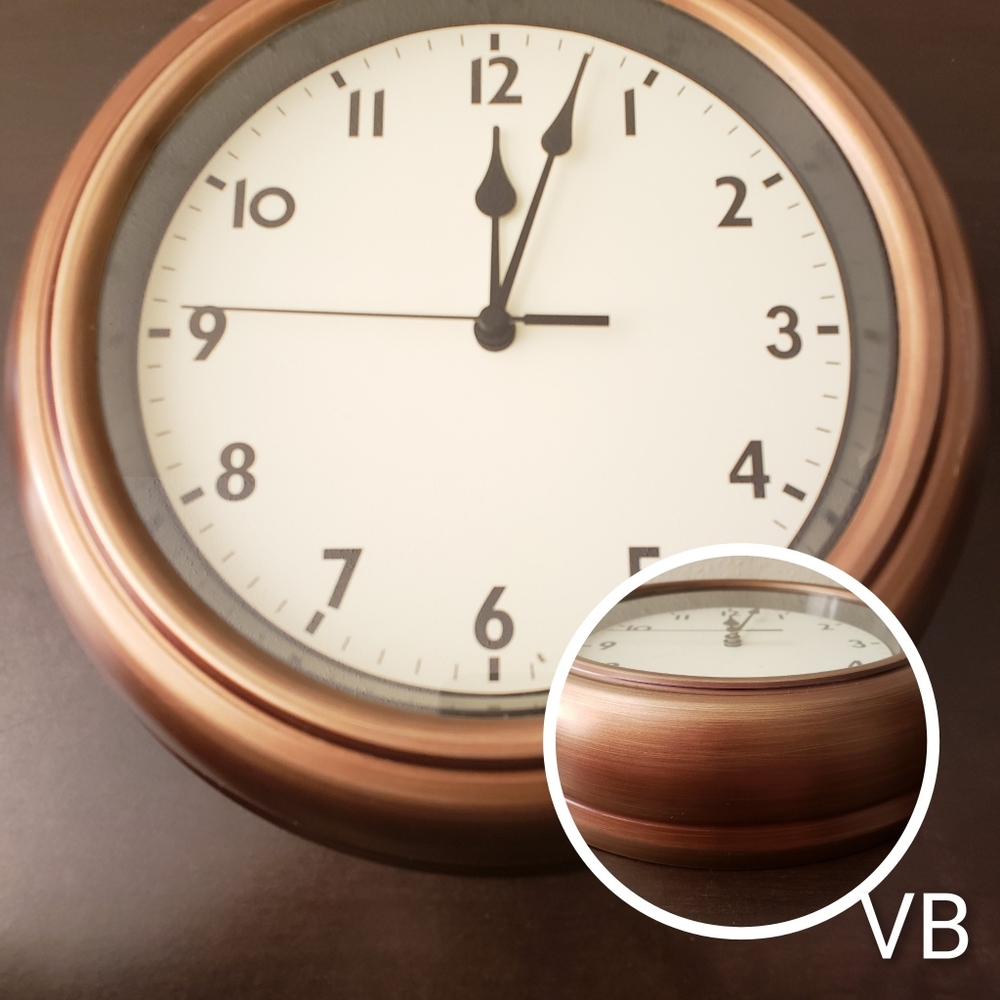 Decorative 10in Metal Rustic Wall Clock.